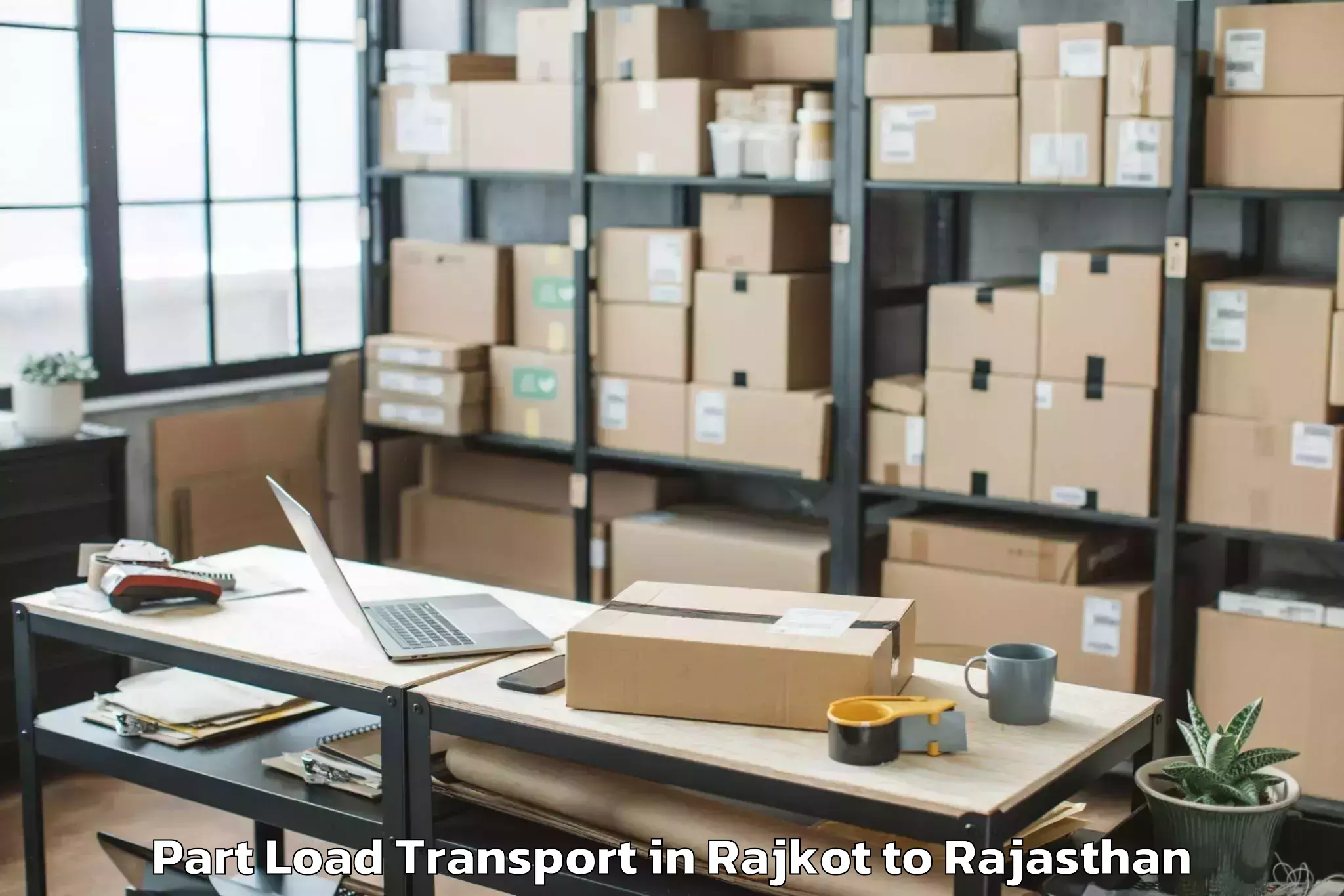 Quality Rajkot to Bijaipur Part Load Transport